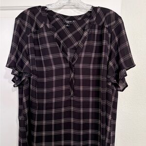 Torrid Harper Georgette Pullover Flutter Blouse